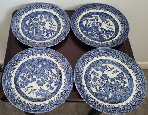 Blue white willow pattern - pattern, 4