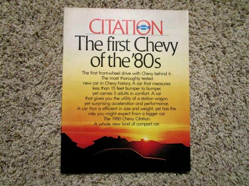 1980 citation factory gm - citation, x-11