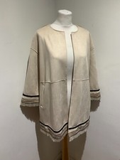 ZARA cream faux suede over