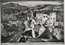 Les Ramparts, Les Baux by J McIntosh Patrick - Antique Print 1928