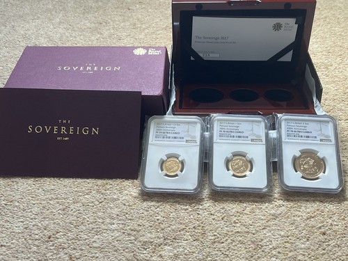 2017 gold sovereign set 200th - gold, set.