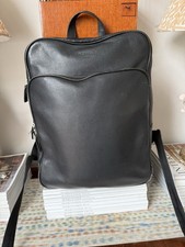 Duchamp Leather Backpack Laptop Bag Black Grained Leather 38 x 30cm