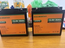 ECO-WORTHY 30Ah 12V LiFePO4 Lithium Battery Rechargeable 4000+ Cycle BMS Boat RV