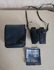 Vintage Jenoptik JB21 Binoculars 8 x 30 with Case & Manual Blue German Rubber