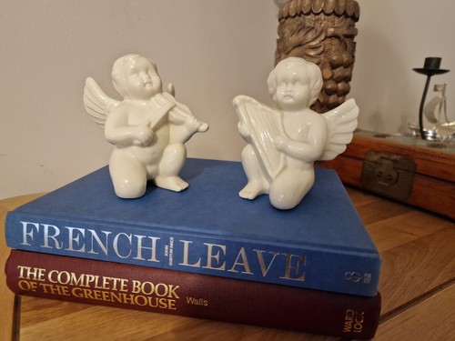 Vintage winged cherub angels - vintage,