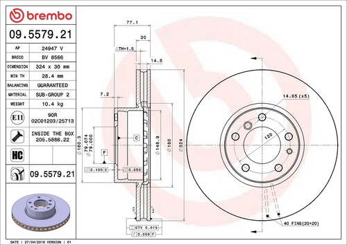 Brembo front brake 324mm - 2, x
