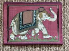 Framed fabric hand painted - fabric,