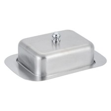 Cheese Storage Box Rustproof Butter Container Stainless Steel Butter Dish Tool◈