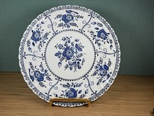 Vintage Johnson Brothers Indies White & Blue 25cm Ironstone Dinner Plate England