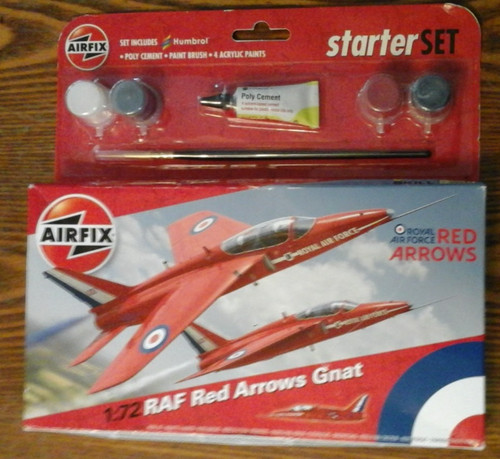 Old airfix red arrows gnat - old,