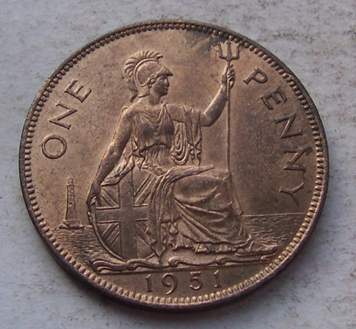 Lovely choice unc 1951 penny - choice,