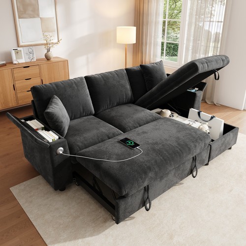 Corner sofa bed with - corner, storage