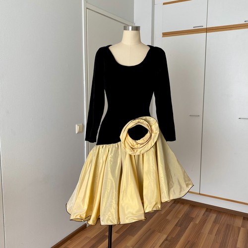 1980s drop waist - drop, prom