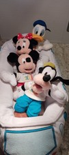 2001 Rare Vintage Plush Walt Disney Monorail  Mickey and Gang