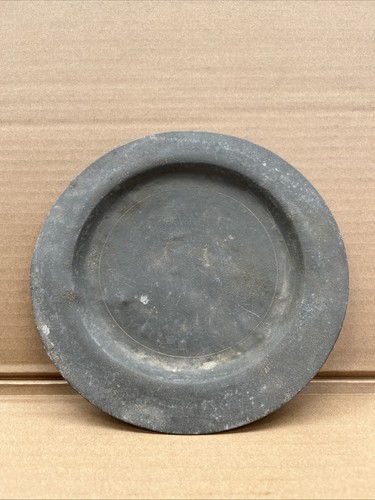 Vintage pewter plate - 9, inch