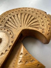 Vintage Hand Carved Wooden Nut Cracker Folk Art Scandinavian Treen #280