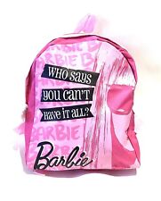 BARBIE WHO SAY CANT HAVE IT ALL BACKPACK SCHOOL AND LUNCH BAG