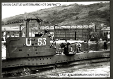 LARGE PHOTO ROYAL NAVY SUBMARINE HMS SUBTLE POSING AS U BOAT FOR FILM CRUEL SEA