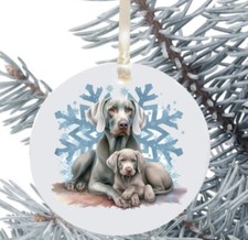Weimaraner Dog Hanging Bauble