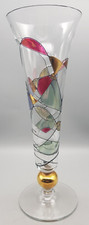 Vintage Lucka Popart, Partylite Mosaic Calypso Glass Bud Vase Ornament (M)