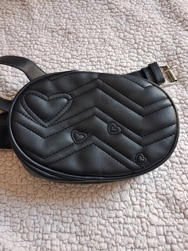 Black leather effect - bum, bag