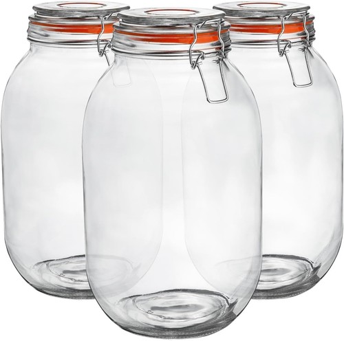 Glass jars with airtight - with,