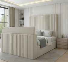 Lined TV Bed Frame in Plush