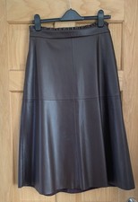 Wyse London Lateisha Faux Leather Skirt, Cocoa S 3,Preloved Excellent Condition