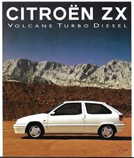 Citroen ZX Volcane Turbo Diesel 1993 UK Market Foldout Sales Brochure 3-dr, 5-dr