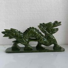 China natural green jade carving Natural Jade Dragon Statue decoration 43192