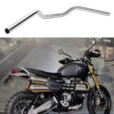 Chrome 7/8" 22mm Handlebar Tracker Drag Bars For Triumph Scrambler Bonneville