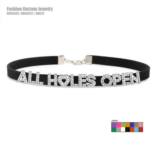 Letters choker necklace - choker,