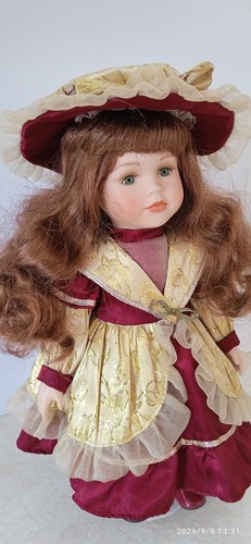 Vintage porcelain doll - porcelain,
