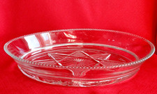 Vintage Oval Cut Glass  Large
