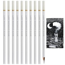 10 Pcs White Charcoal Chalk