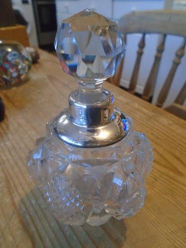 Vintage silver band - silver, glass