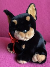 Hugfun Sitting Rottweiler Puppy Dog Black Brown Fat Soft Plush Toy Small 8” 2001
