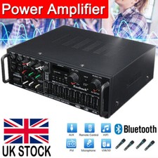 2000W Digital Power Amplifier Bluetooth Stereo HiFi Audio 2CH USB SD FM Remote