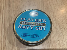 PLAYER'S MEDIUM NAVY CUT Metal Circular Tin