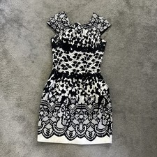 Lipsy Monochrome Print Mini Dress Size 8
