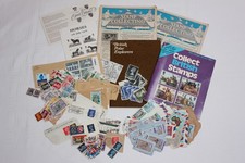 Group Of Used British & Foreign Stamps & British Stamp Collecting Ephemera
