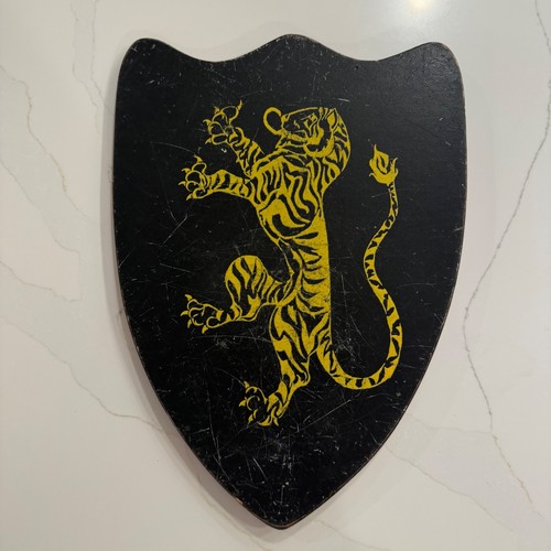 Wooden toy shield black yellow - toy,
