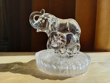 Elephant & Calf Glass Ornament