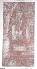 1891 : DESIGN FOR ORGAN, ALL SAINTS, COMPTON, LEEK. AN ORIGINAL PAGE FROM THE BU