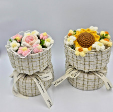 Crochet Knitted Flower Bouquet