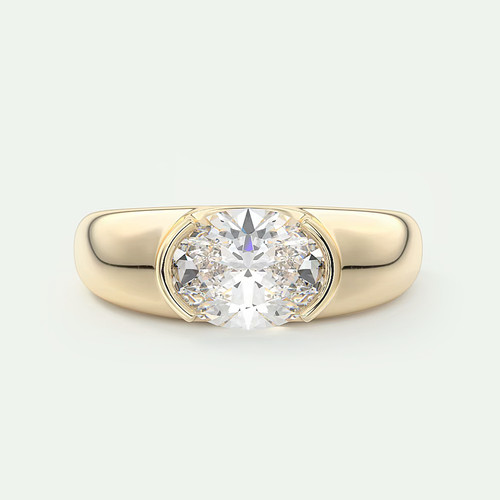 Wedding gold ring diamond - diamond, 14k