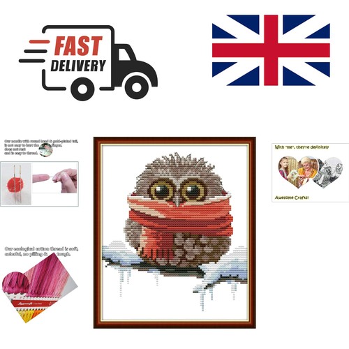 Cute christmas owl cross - cute,