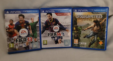 PSVita Game Bundle: Fifa 13, Fifa 14 Legacy Edition, Unchartered Golden Abyss