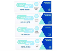 Clinomyn Smokers Anti-stain Flouride Toothpaste Fresh Mint 75ml x4 packs