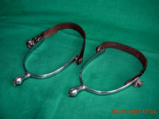 A PAIR OF WW1 NICKEL MILITARY CAVALRY SPURS